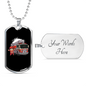 Firefighter Boy Necklace Stainless Steel or 18k Gold Dog Tag 24" Chain-Express Your Love Gifts