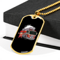 Firefighter Boy Necklace Stainless Steel or 18k Gold Dog Tag 24" Chain-Express Your Love Gifts