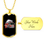 Firefighter Boy Necklace Stainless Steel or 18k Gold Dog Tag 24" Chain-Express Your Love Gifts