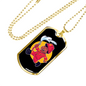 Firefighter Boy Red Necklace Stainless Steel or 18k Gold Dog Tag 24" Chain-Express Your Love Gifts