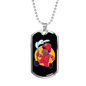 Firefighter Boy Red Necklace Stainless Steel or 18k Gold Dog Tag 24" Chain-Express Your Love Gifts