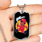 Firefighter Boy Red Necklace Stainless Steel or 18k Gold Dog Tag 24" Chain-Express Your Love Gifts