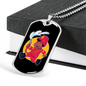 Firefighter Boy Red Necklace Stainless Steel or 18k Gold Dog Tag 24" Chain-Express Your Love Gifts