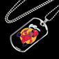 Firefighter Boy Red Necklace Stainless Steel or 18k Gold Dog Tag 24" Chain-Express Your Love Gifts