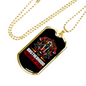 Firefighter Brotherhood Gift Stainless Steel or 18k Gold Dog Tag 24" Chain-Express Your Love Gifts