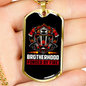 Firefighter Brotherhood Gift Stainless Steel or 18k Gold Dog Tag 24" Chain-Express Your Love Gifts