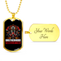 Firefighter Brotherhood Gift Stainless Steel or 18k Gold Dog Tag 24" Chain-Express Your Love Gifts