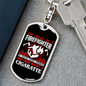 Firefighter CigArettes Keychain Stainless Steel or 18k Gold Dog Tag Keyring-Express Your Love Gifts