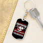 Firefighter CigArettes Keychain Stainless Steel or 18k Gold Dog Tag Keyring-Express Your Love Gifts