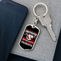 Firefighter CigArettes Keychain Stainless Steel or 18k Gold Dog Tag Keyring-Express Your Love Gifts