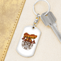 Firefighter Department Keychain Stainless Steel or 18k Gold Dog Tag Keyring-Express Your Love Gifts