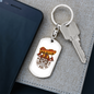 Firefighter Department Keychain Stainless Steel or 18k Gold Dog Tag Keyring-Express Your Love Gifts