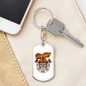 Firefighter Department Keychain Stainless Steel or 18k Gold Dog Tag Keyring-Express Your Love Gifts