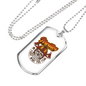 Firefighter Department Necklace Stainless Steel or 18k Gold Dog Tag 24" Chain-Express Your Love Gifts