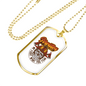 Firefighter Department Necklace Stainless Steel or 18k Gold Dog Tag 24" Chain-Express Your Love Gifts