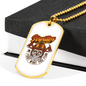 Firefighter Department Necklace Stainless Steel or 18k Gold Dog Tag 24" Chain-Express Your Love Gifts