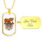 Firefighter Department Necklace Stainless Steel or 18k Gold Dog Tag 24" Chain-Express Your Love Gifts