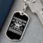 Firefighter Doing The Impossible Keychain Stainless Steel or 18k Gold Dog Tag Keyring-Express Your Love Gifts