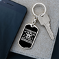 Firefighter Doing The Impossible Keychain Stainless Steel or 18k Gold Dog Tag Keyring-Express Your Love Gifts