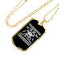 Firefighter Doing The Impossible Necklace Stainless Steel or 18k Gold Dog Tag 24" Chain-Express Your Love Gifts