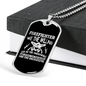Firefighter Doing The Impossible Necklace Stainless Steel or 18k Gold Dog Tag 24" Chain-Express Your Love Gifts