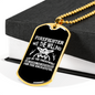Firefighter Doing The Impossible Necklace Stainless Steel or 18k Gold Dog Tag 24" Chain-Express Your Love Gifts