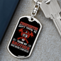 Firefighter Don'T Thank Me Keychain Stainless Steel or 18k Gold Dog Tag Keyring-Express Your Love Gifts