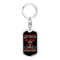 Firefighter Don'T Thank Me Keychain Stainless Steel or 18k Gold Dog Tag Keyring-Express Your Love Gifts