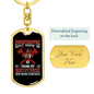 Firefighter Don'T Thank Me Keychain Stainless Steel or 18k Gold Dog Tag Keyring-Express Your Love Gifts