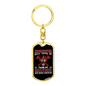 Firefighter Don'T Thank Me Keychain Stainless Steel or 18k Gold Dog Tag Keyring-Express Your Love Gifts