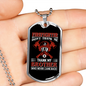 Firefighter Don'T Thank Me Necklace Stainless Steel or 18k Gold Dog Tag 24" Chain-Express Your Love Gifts