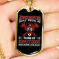 Firefighter Don'T Thank Me Necklace Stainless Steel or 18k Gold Dog Tag 24" Chain-Express Your Love Gifts
