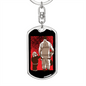 Firefighter Father And Son Keychain Stainless Steel or 18k Gold Dog Tag Keyring-Express Your Love Gifts