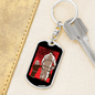 Firefighter Father And Son Keychain Stainless Steel or 18k Gold Dog Tag Keyring-Express Your Love Gifts