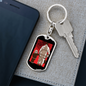 Firefighter Father And Son Keychain Stainless Steel or 18k Gold Dog Tag Keyring-Express Your Love Gifts