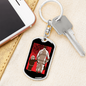 Firefighter Father And Son Keychain Stainless Steel or 18k Gold Dog Tag Keyring-Express Your Love Gifts
