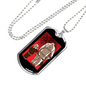 Firefighter Father And Son Necklace Stainless Steel or 18k Gold Dog Tag 24" Chain-Express Your Love Gifts