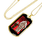 Firefighter Father And Son Necklace Stainless Steel or 18k Gold Dog Tag 24" Chain-Express Your Love Gifts