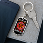Firefighter Fire Rescue Keychain Stainless Steel or 18k Gold Dog Tag Keyring-Express Your Love Gifts