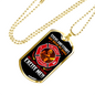 Firefighter Fire Rescue Necklace Stainless Steel or 18k Gold Dog Tag 24" Chain-Express Your Love Gifts