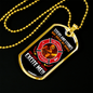 Firefighter Fire Rescue Necklace Stainless Steel or 18k Gold Dog Tag 24" Chain-Express Your Love Gifts