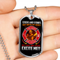 Firefighter Fire Rescue Necklace Stainless Steel or 18k Gold Dog Tag 24" Chain-Express Your Love Gifts