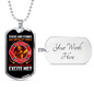 Firefighter Fire Rescue Necklace Stainless Steel or 18k Gold Dog Tag 24" Chain-Express Your Love Gifts