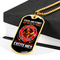 Firefighter Fire Rescue Necklace Stainless Steel or 18k Gold Dog Tag 24" Chain-Express Your Love Gifts