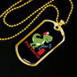 Firefighter Fire Saures Necklace Stainless Steel or 18k Gold Dog Tag 24" Chain-Express Your Love Gifts