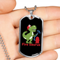 Firefighter Fire Saures Necklace Stainless Steel or 18k Gold Dog Tag 24" Chain-Express Your Love Gifts