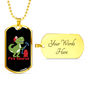 Firefighter Fire Saures Necklace Stainless Steel or 18k Gold Dog Tag 24" Chain-Express Your Love Gifts