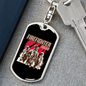 Firefighter Fire Squad Keychain Stainless Steel or 18k Gold Dog Tag Keyring-Express Your Love Gifts