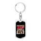 Firefighter Fire Squad Keychain Stainless Steel or 18k Gold Dog Tag Keyring-Express Your Love Gifts