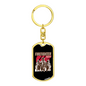 Firefighter Fire Squad Keychain Stainless Steel or 18k Gold Dog Tag Keyring-Express Your Love Gifts